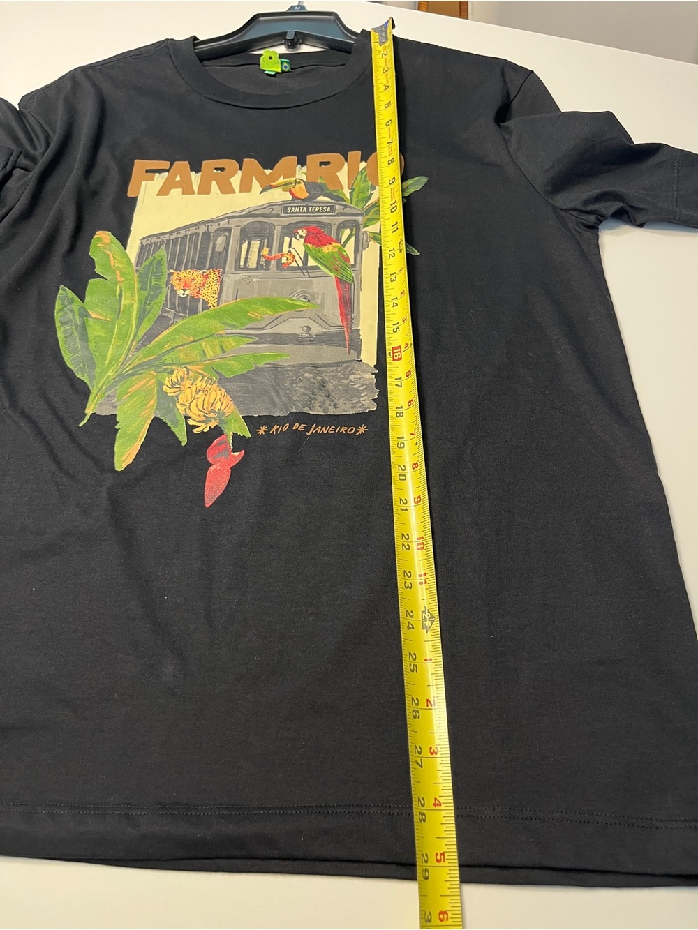 FARM RIO Black Graphic Tee with Tropical Train and Parrot - Picture 8 of 10